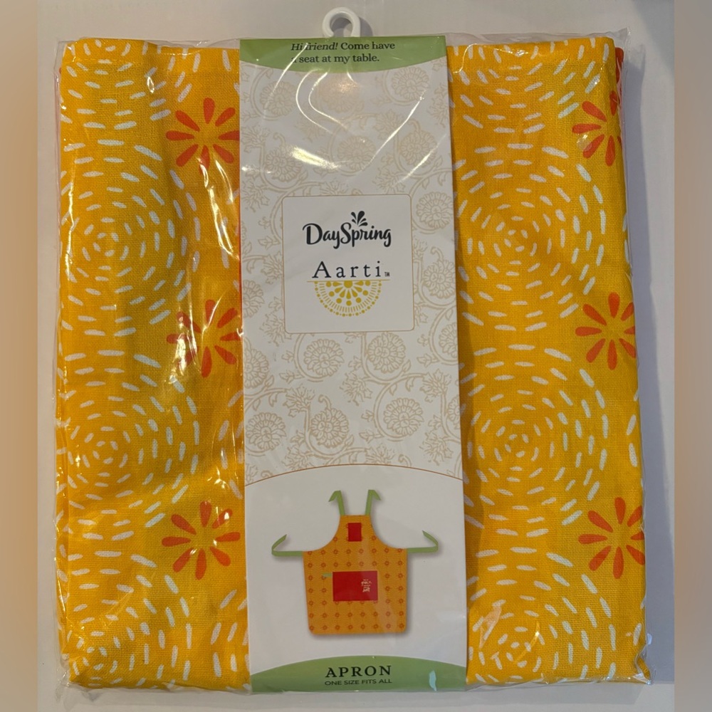 DaySpring Aarti Sequeira Grace & Salt Yellow Kitchen Apron